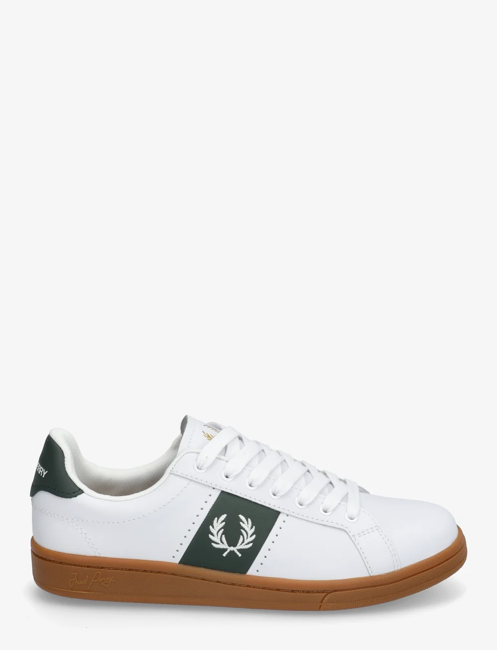 Fred Perry - B721 LTHR PERF/BRANDED - madala säärega tossud - white - 1