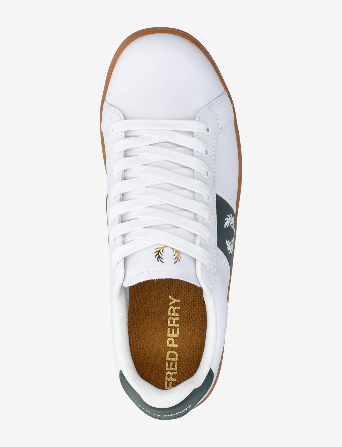 Fred Perry - B721 LTHR PERF/BRANDED - kõrge säärega tossud - white - 3