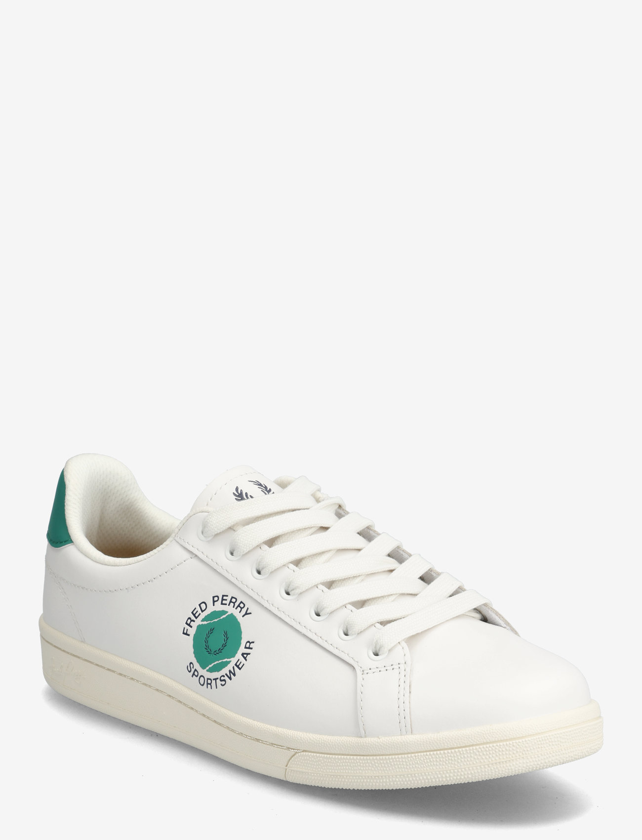 Fred Perry - B721 LTHR/TENNIS BRANDED - low tops - snow white - 0