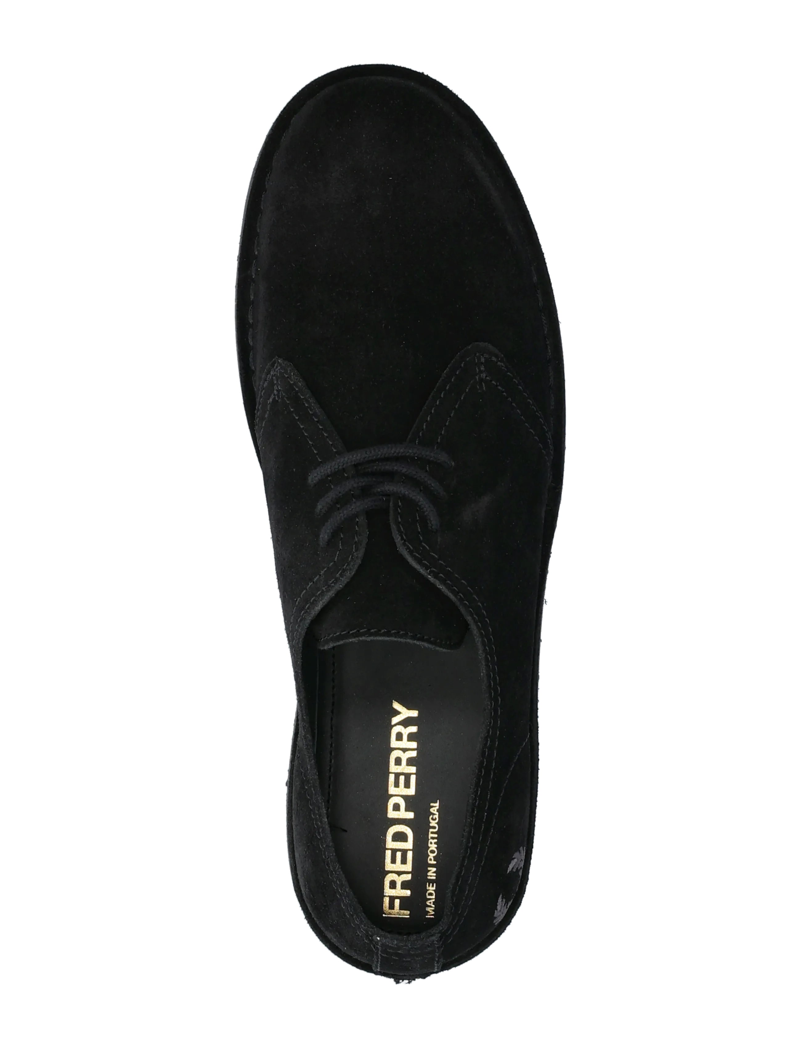 Fred Perry - LINDEN SUEDE - derby stila apavi - black - 3