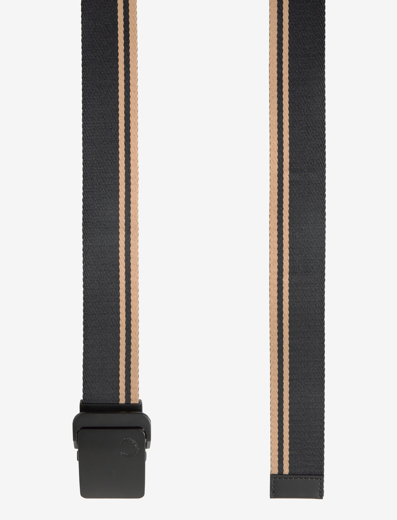 Fred Perry - TIPPED WEBBING BELT - accessories - black/champagne - 1