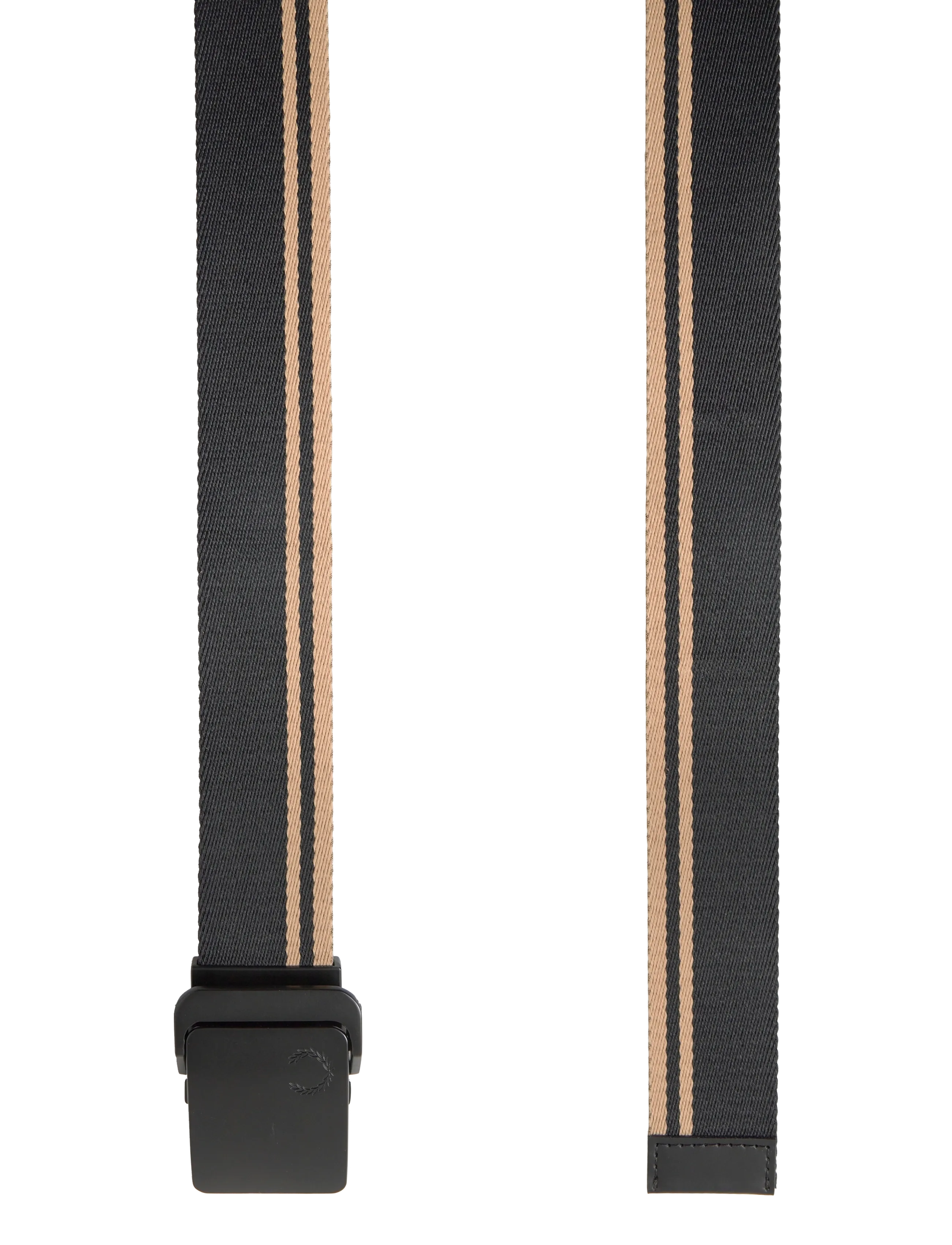 Fred Perry - TIPPED WEBBING BELT - casual belts - black/champagne - 1