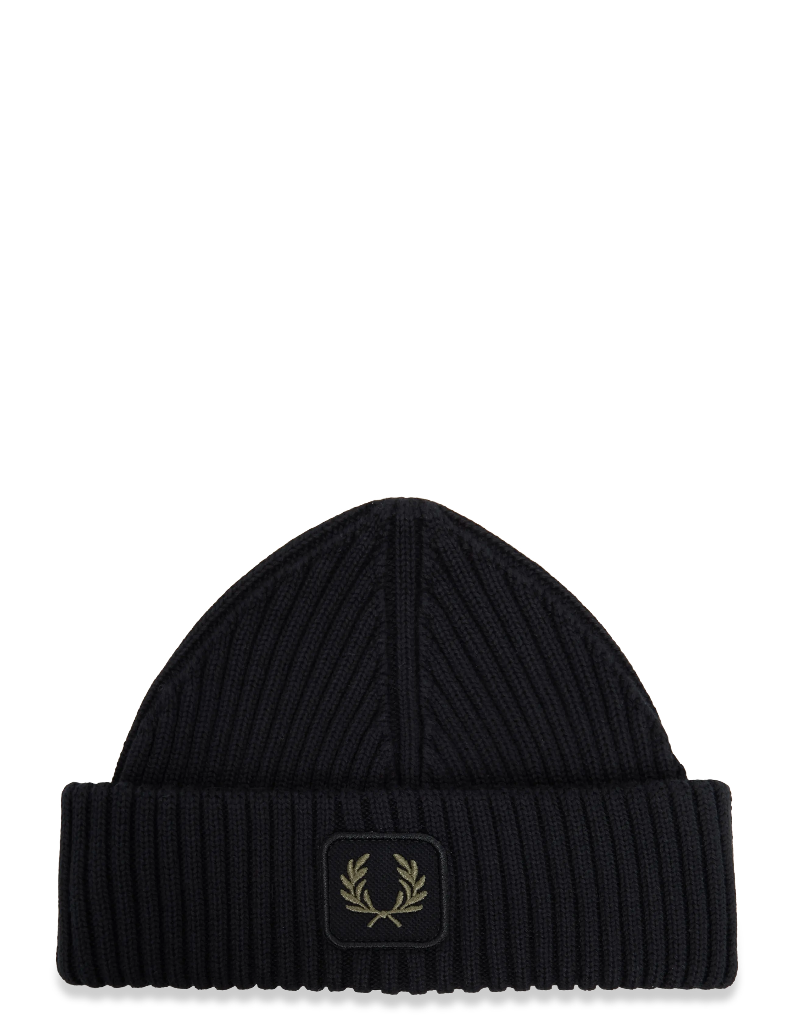 Fred Perry COTTON RIBBED BEANIE - Accessoarer - BLACK / black
