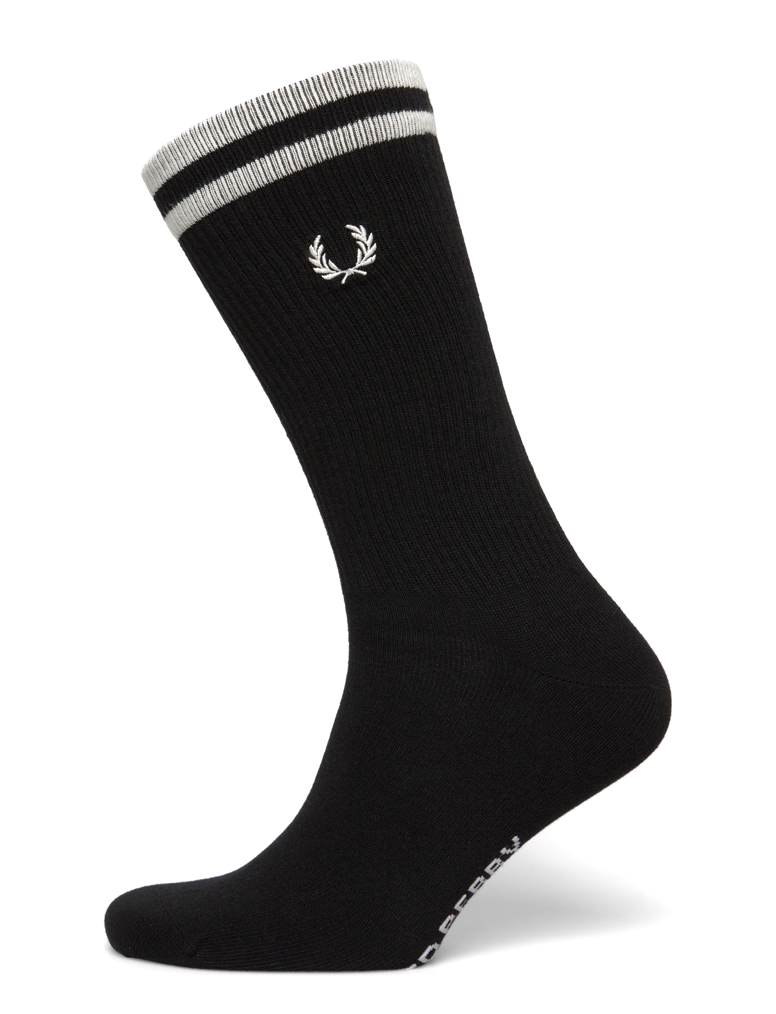 TIPPED SPORTS SOCK - BLACK/SNOWWHITE