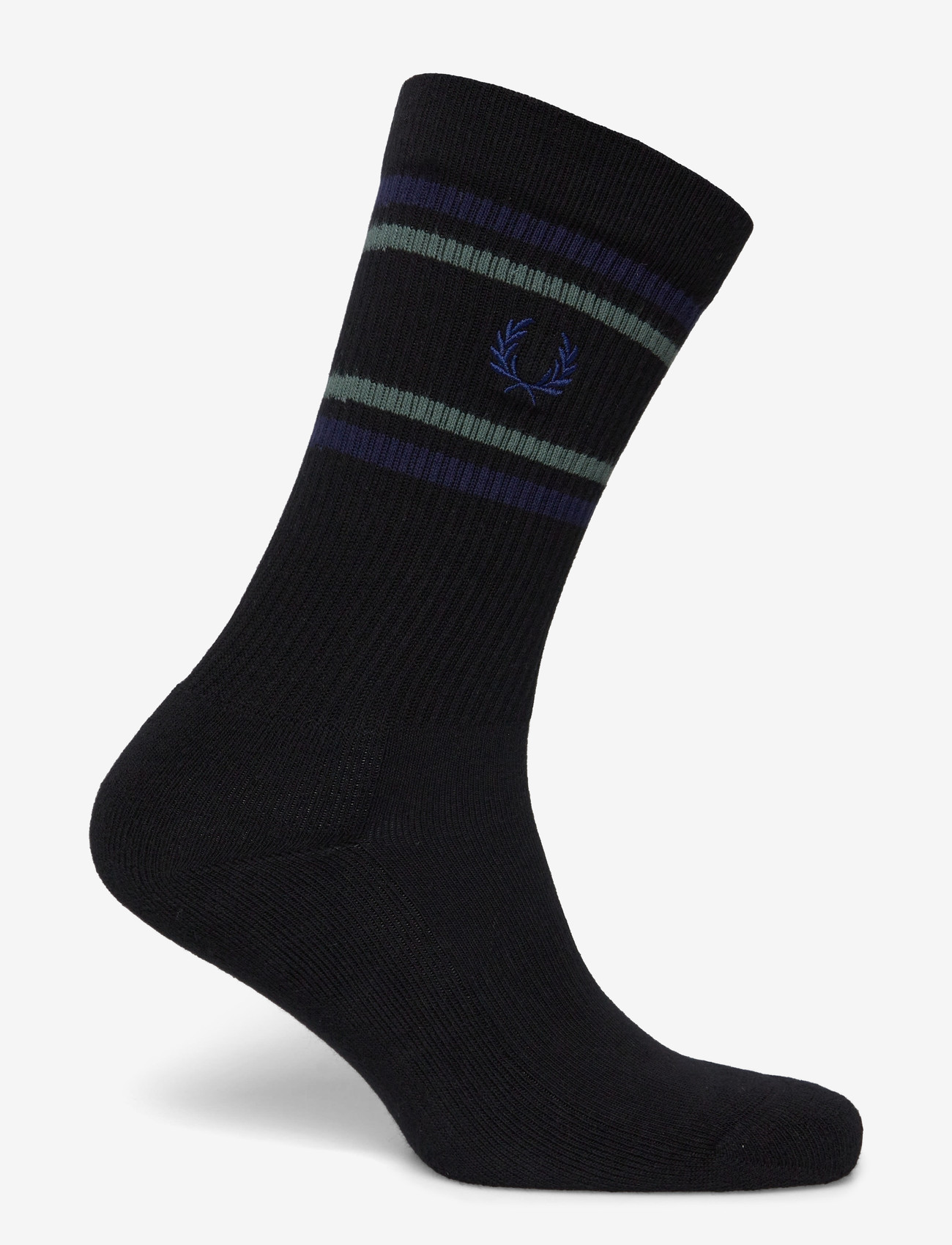 Fred Perry - RIBBED SPORTS SOCK - vanliga strumpor - black - 0