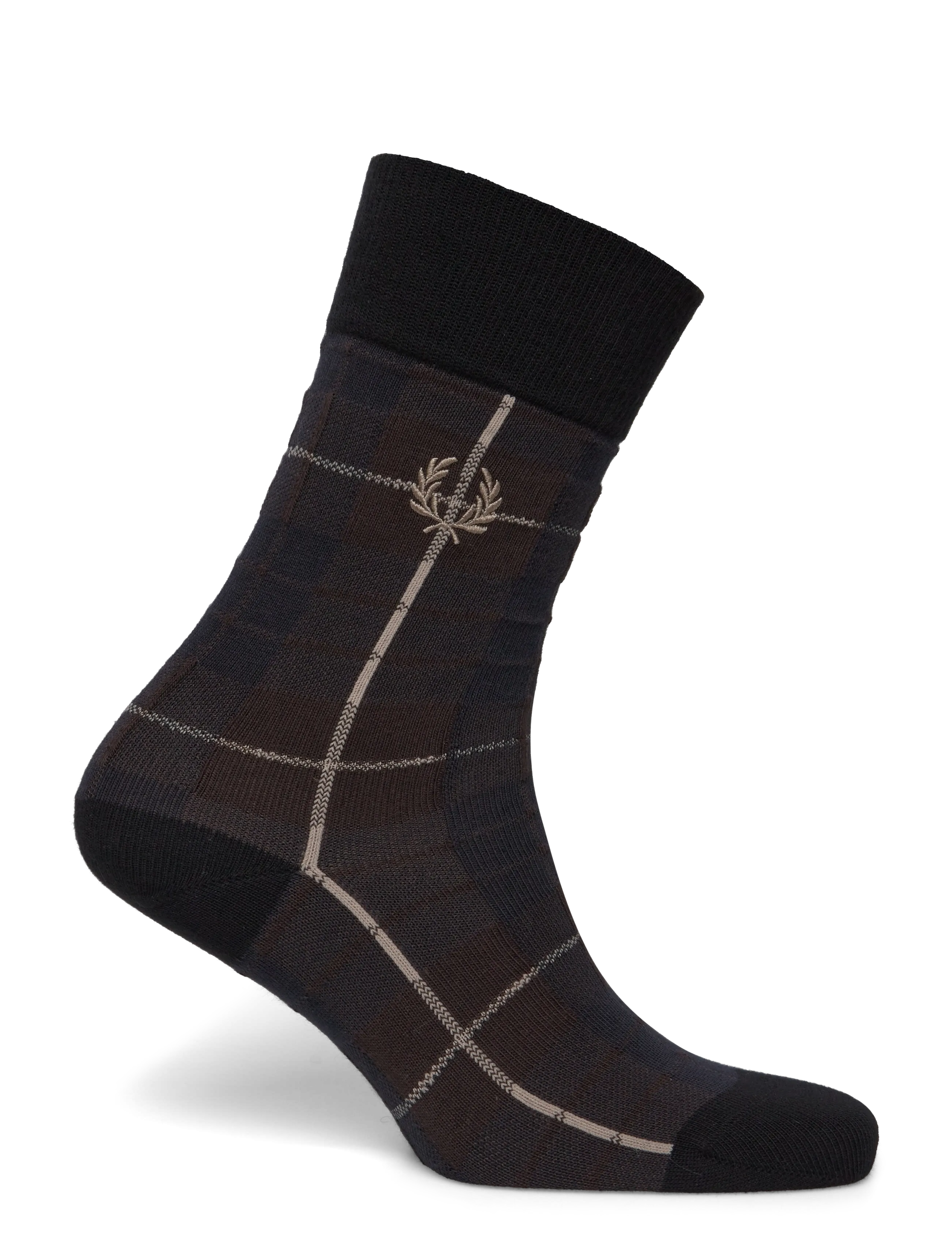 Fred Perry Tartan Sock, 37-39, Socks, Schwarz - Regular Männerswear