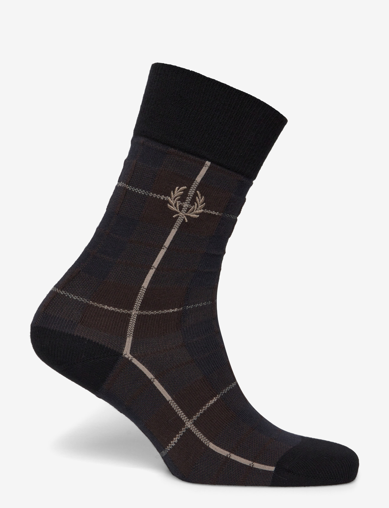 Fred Perry - TARTAN SOCK - sokker - burnt tobacco - 0