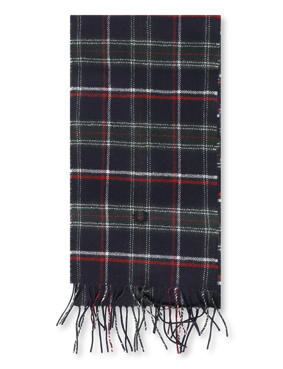 Fred Perry - LAMBSWOOL SCARF - halstørklæder - fredperry tartan - 0