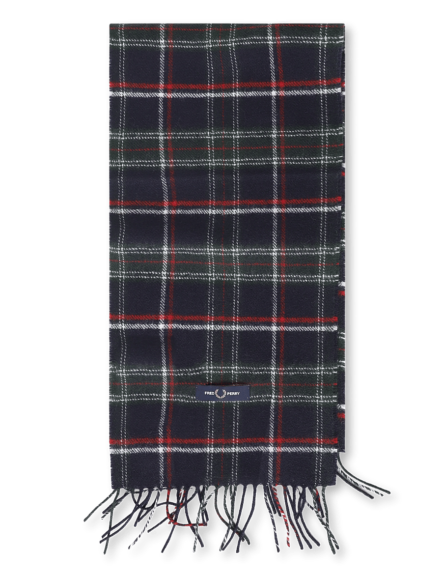 Fred Perry - LAMBSWOOL SCARF - halstørklæder - fredperry tartan - 1