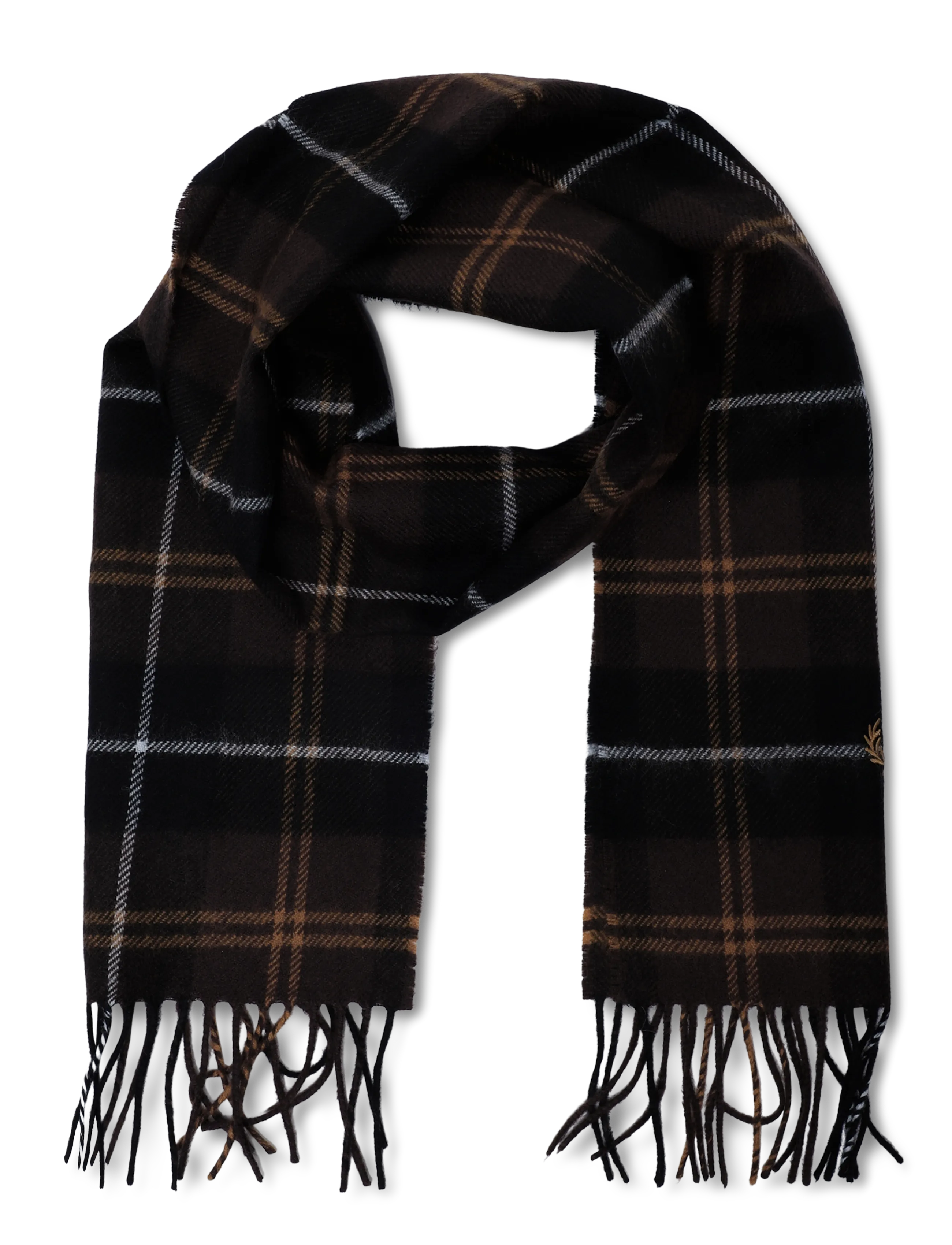 Fred Perry LAMBSWOOL SCARF - Schals - RICH BROWN / brown