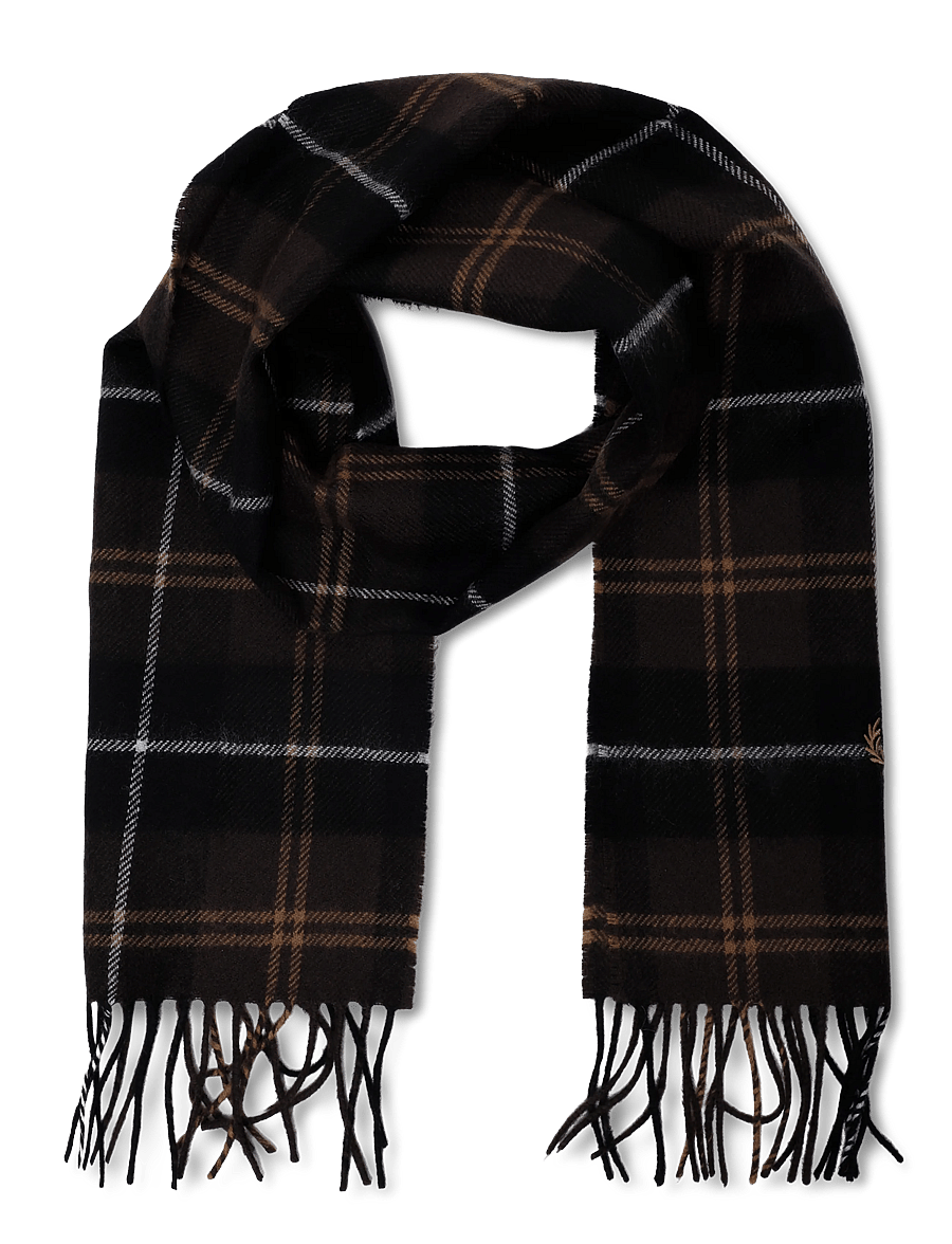 Fred Perry - LAMBSWOOL SCARF - winterschals - rich brown - 0