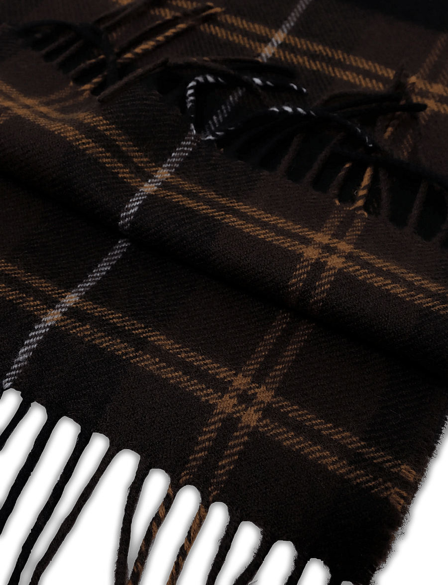 Fred Perry - LAMBSWOOL SCARF - winterschals - rich brown - 2