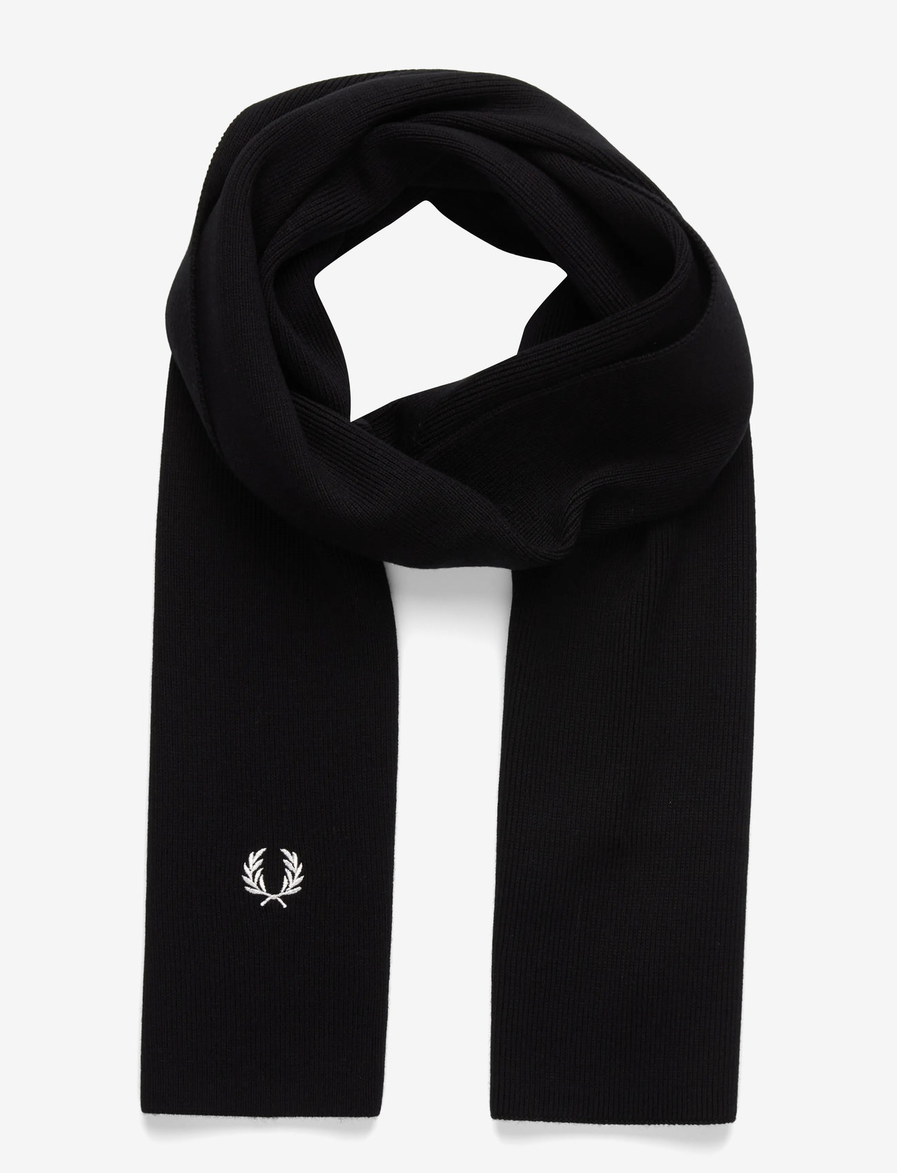 Fred Perry - CLASSIC MERINO WOOL SCARF - winterschals - black/snowwhite - 0