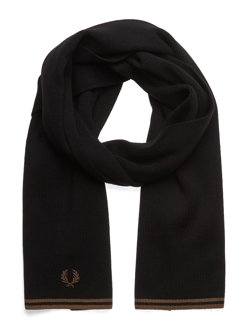 Fred Perry - TT MERINO WOOL SCARF - winterschals - black/shadedston - 0