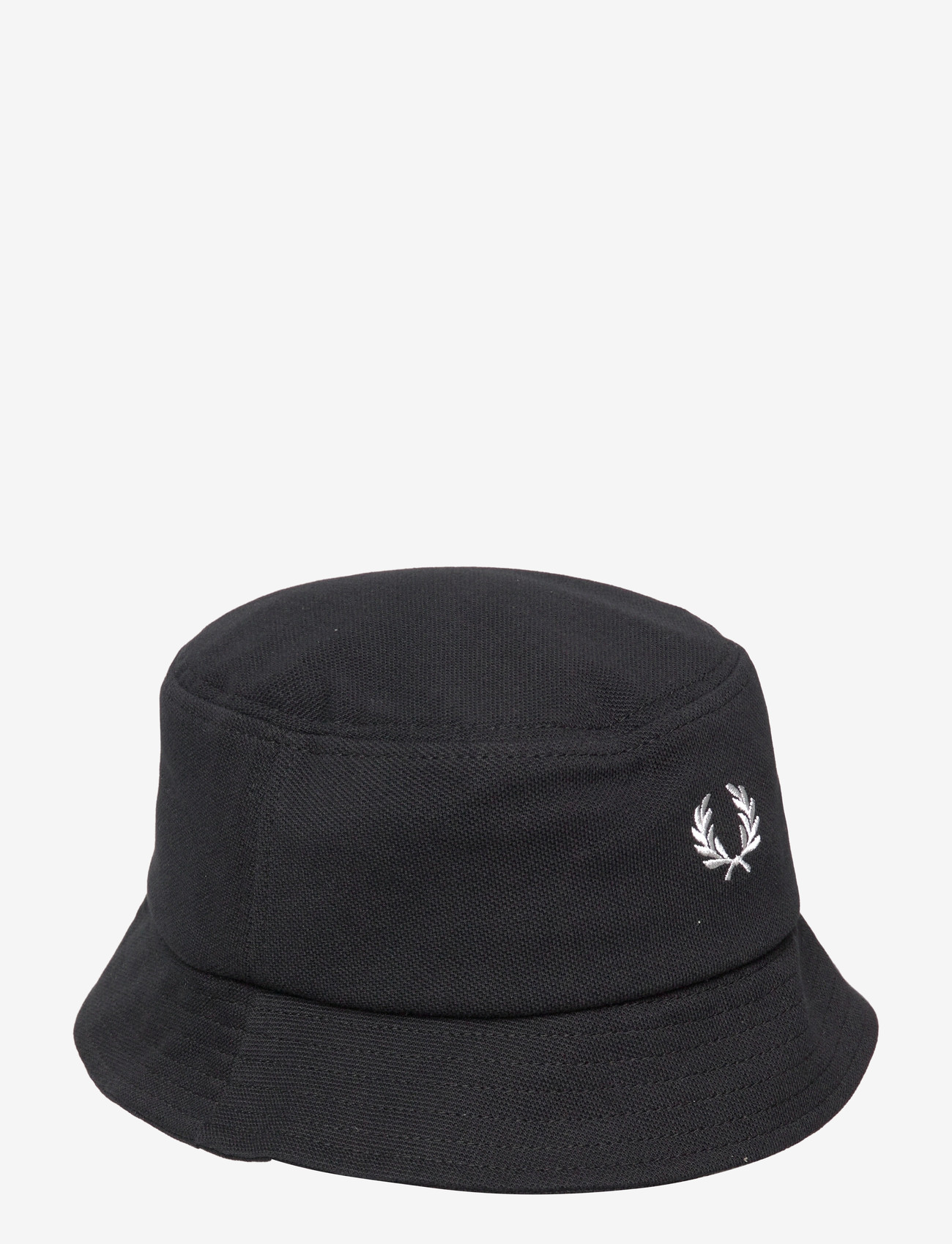 Fred Perry - PIQUE BUCKET HAT - bøllehatte - black/snowwhite - 0