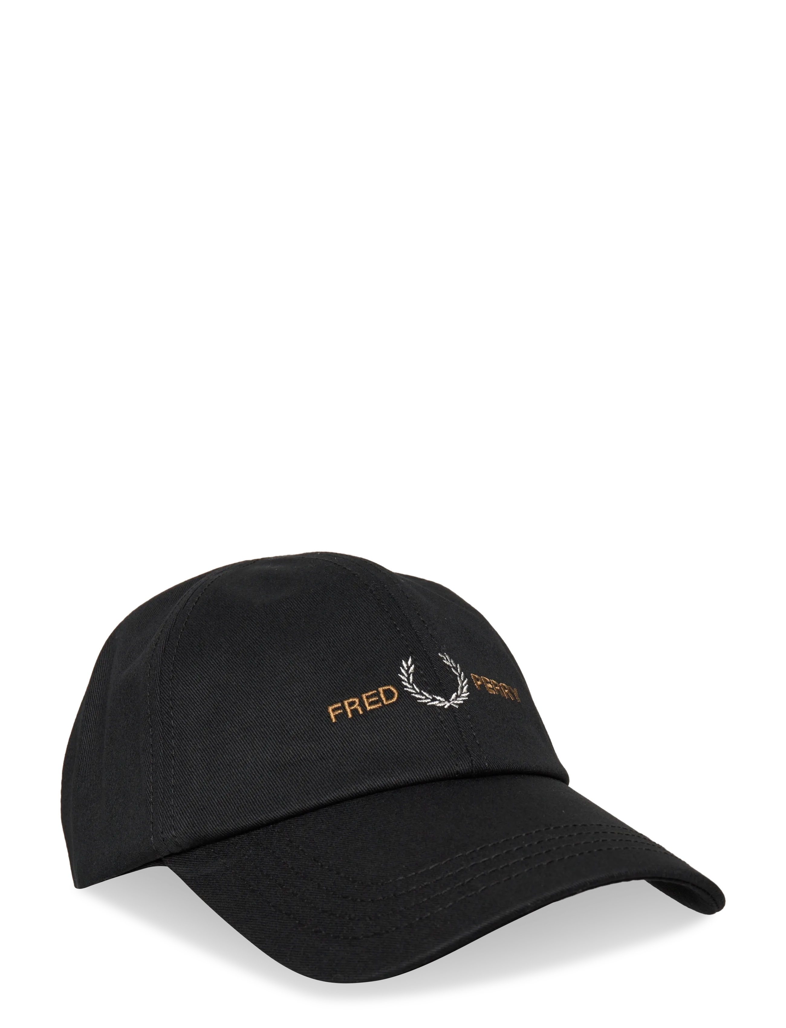 Fred Perry FLP TWILL CAP - Preppy - BLACK / black