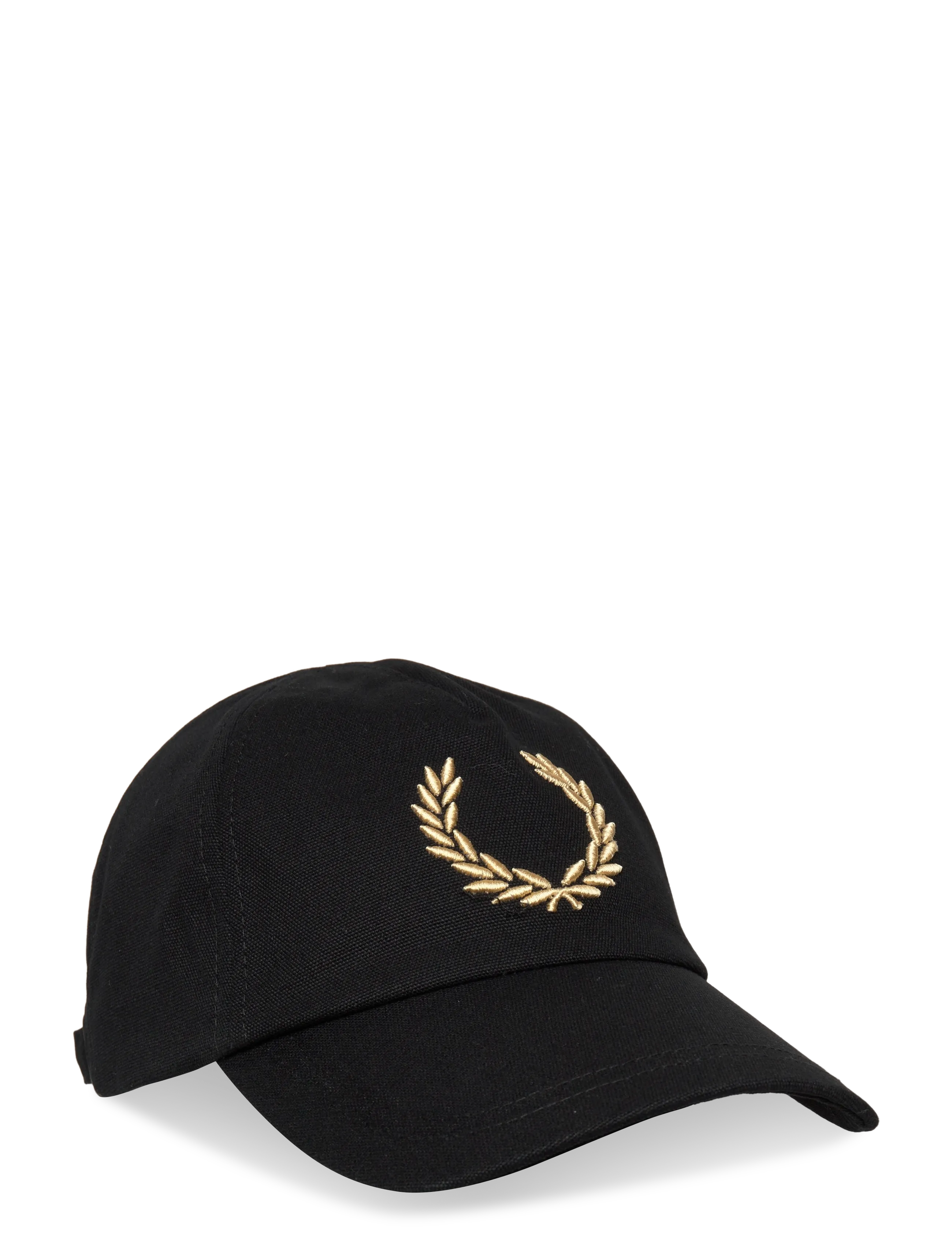 Fred Perry BOLD BRANDING CANVAS CAP - Accessoires - BLACK/CHAMPAGNE / black
