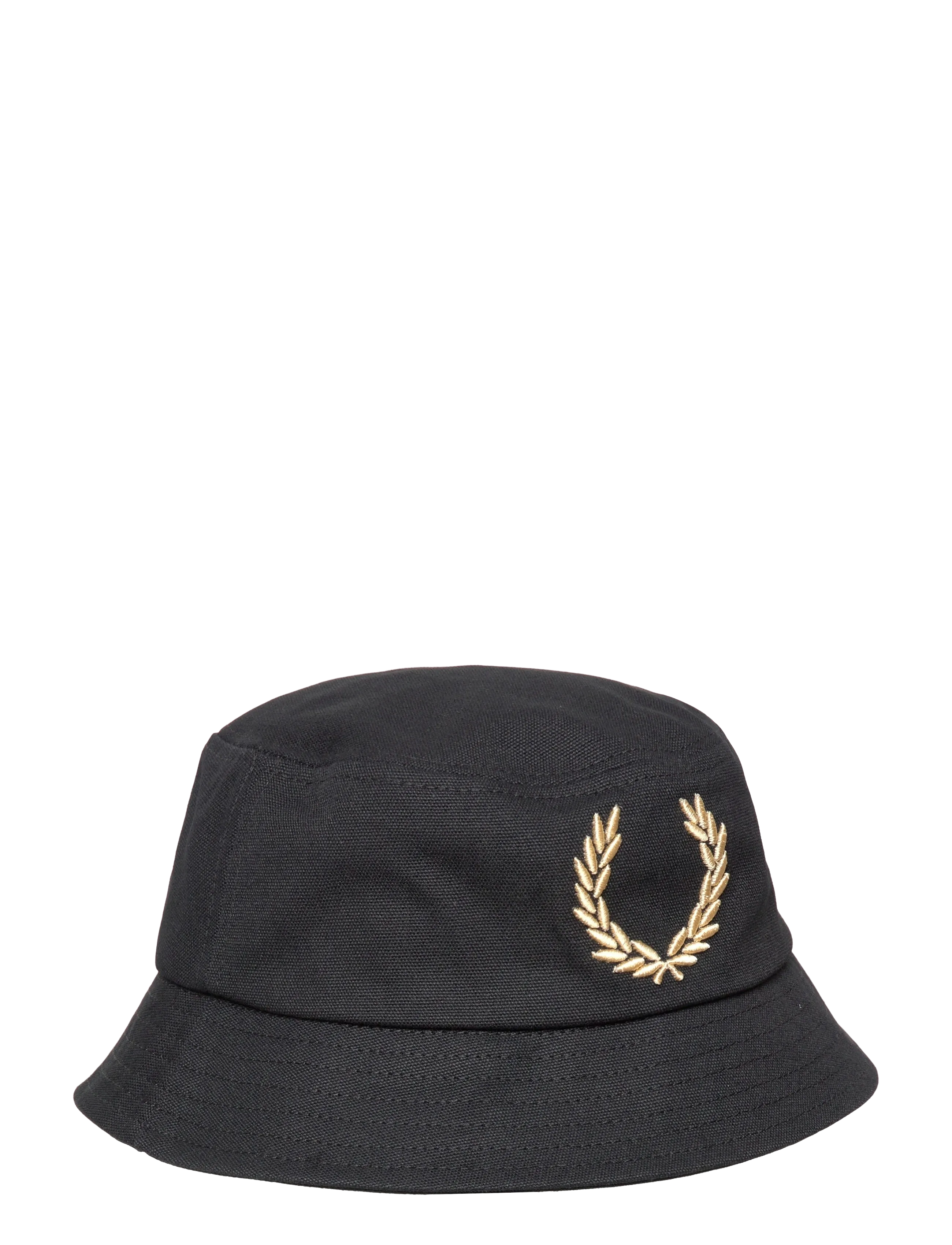 Fred Perry BOLD BRANDING CANVAS BUCKETHAT - Accessoires - BLACK/CHAMPAGNE / black