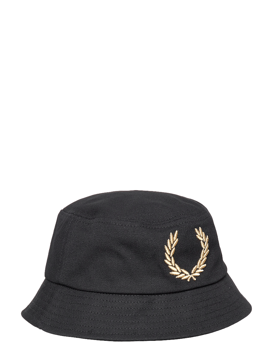 Fred Perry - BOLD BRANDING CANVAS BUCKETHAT - anglerhüte - black/champagne - 0