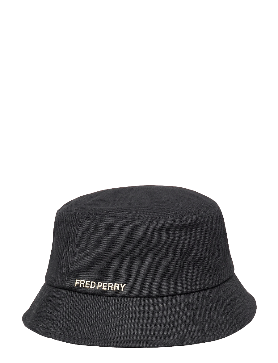 Fred Perry - BOLD BRANDING CANVAS BUCKETHAT - anglerhüte - black/champagne - 1