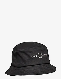GRAPHIC TWILL BUCKET HAT, Fred Perry
