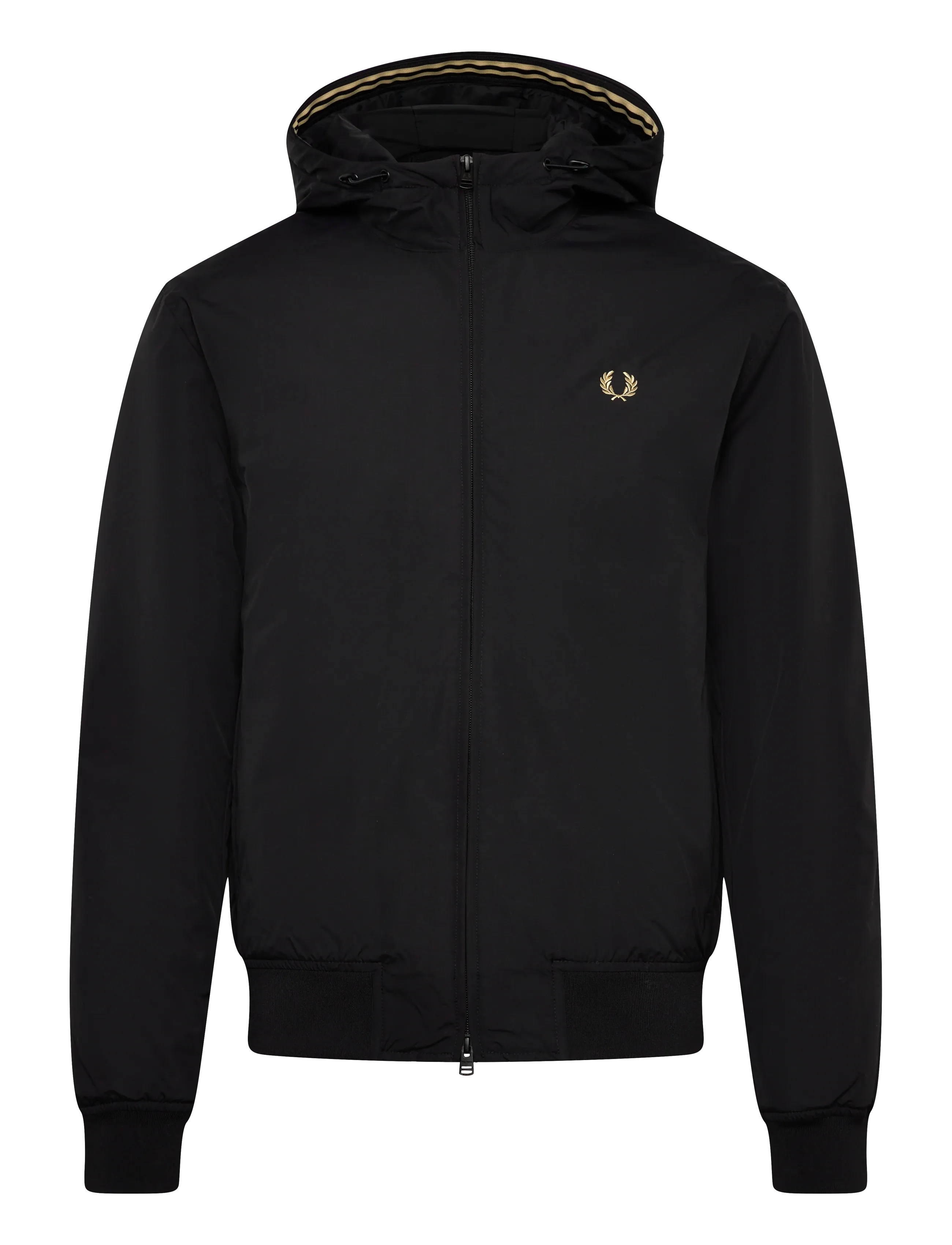 FRED PERRY Hooded Brentham Jkt Schwarz - XXL - Herren