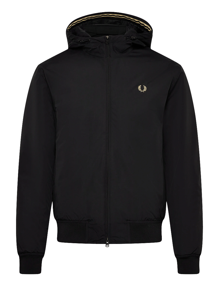 Fred Perry - HOODED BRENTHAM JACKET - dunjackor - black - 1