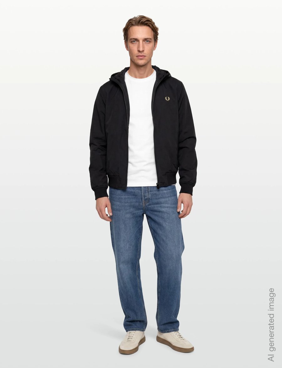 Fred Perry - HOODED BRENTHAM JACKET - dunjackor - black - 0