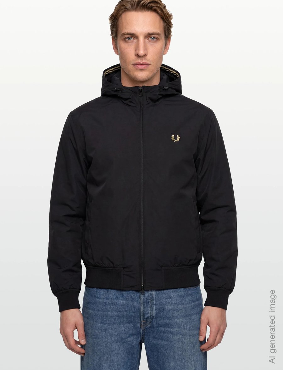 Fred Perry - HOODED BRENTHAM JACKET - dunjackor - black - 3