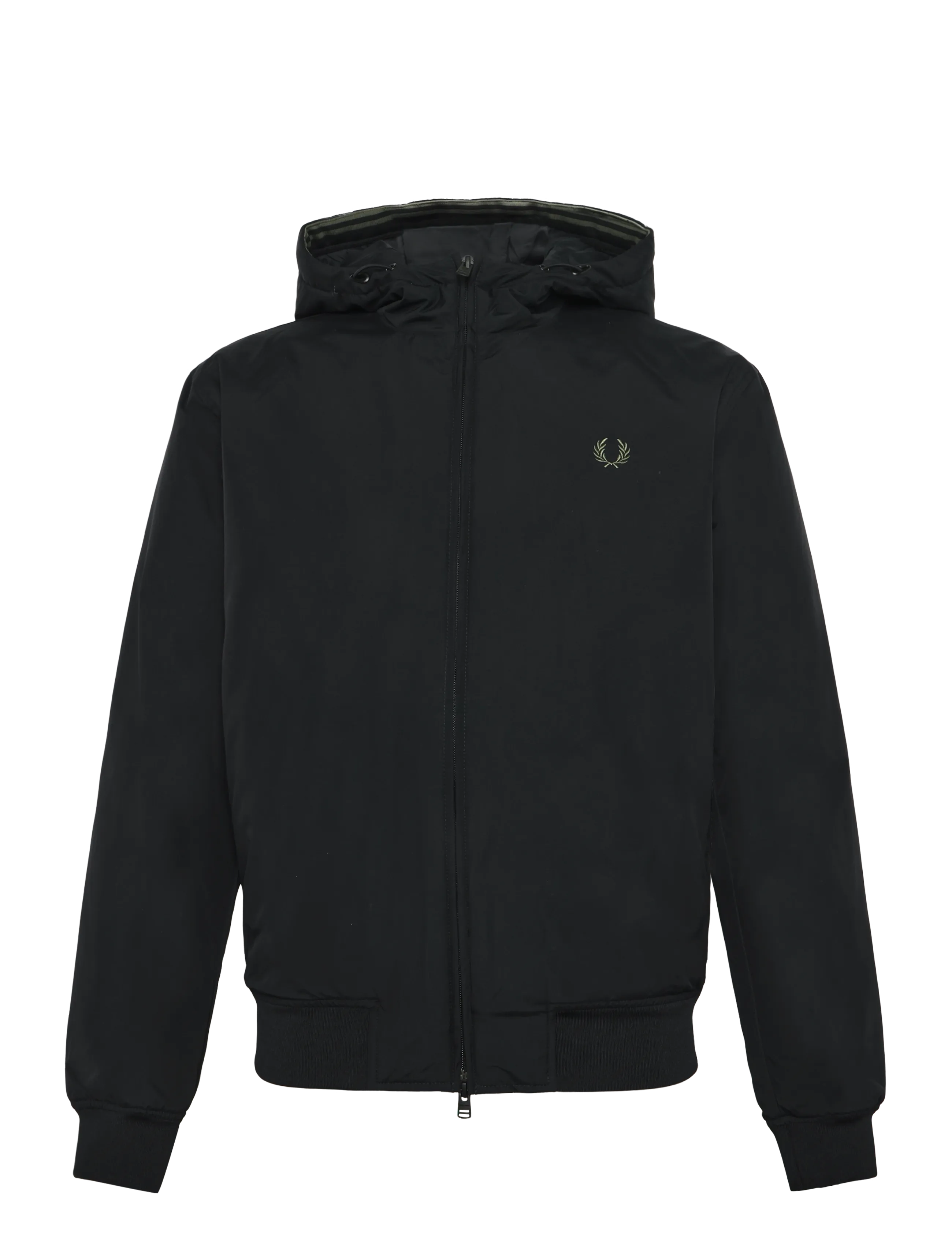 Fred Perry HOODED BRENTHAM JACKET - Uus - BLACK / black