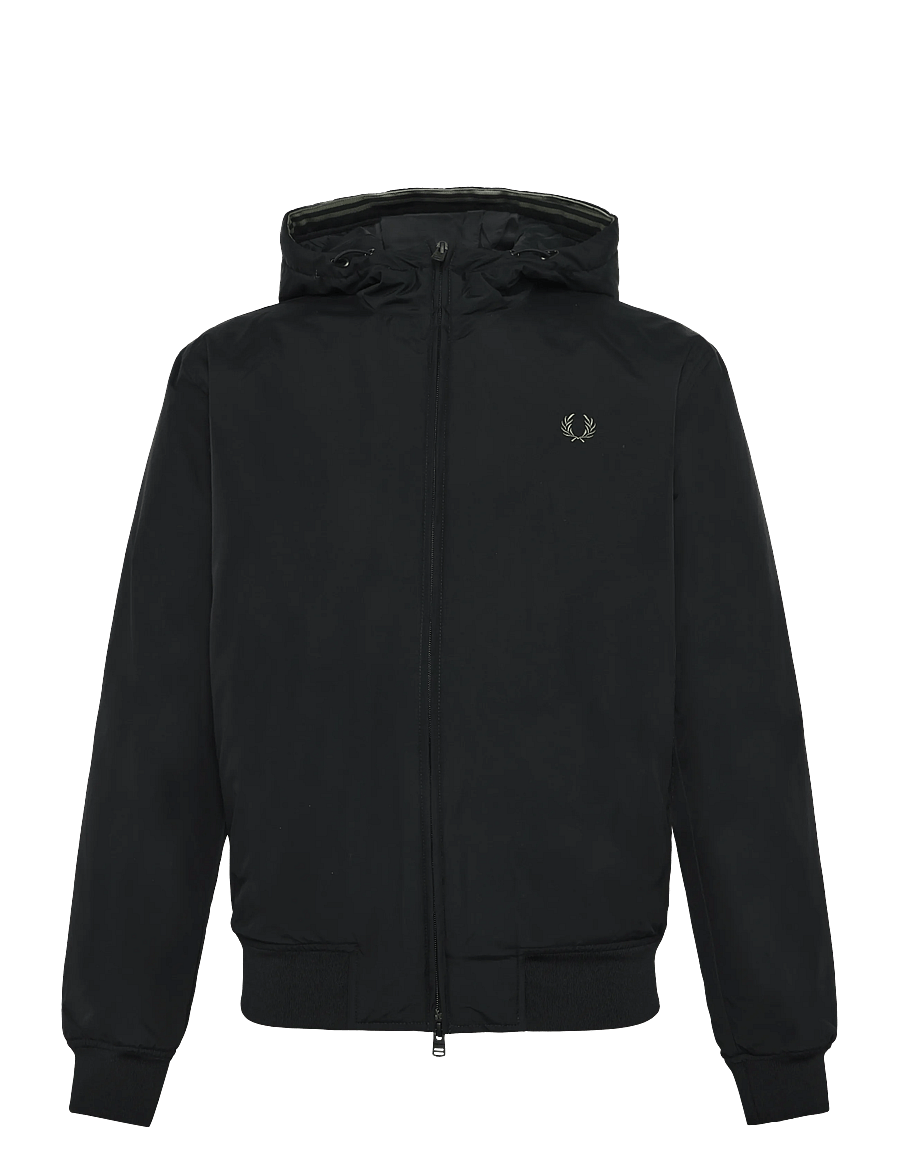 Fred Perry - HOODED BRENTHAM JACKET - dúnjakkar - black - 0