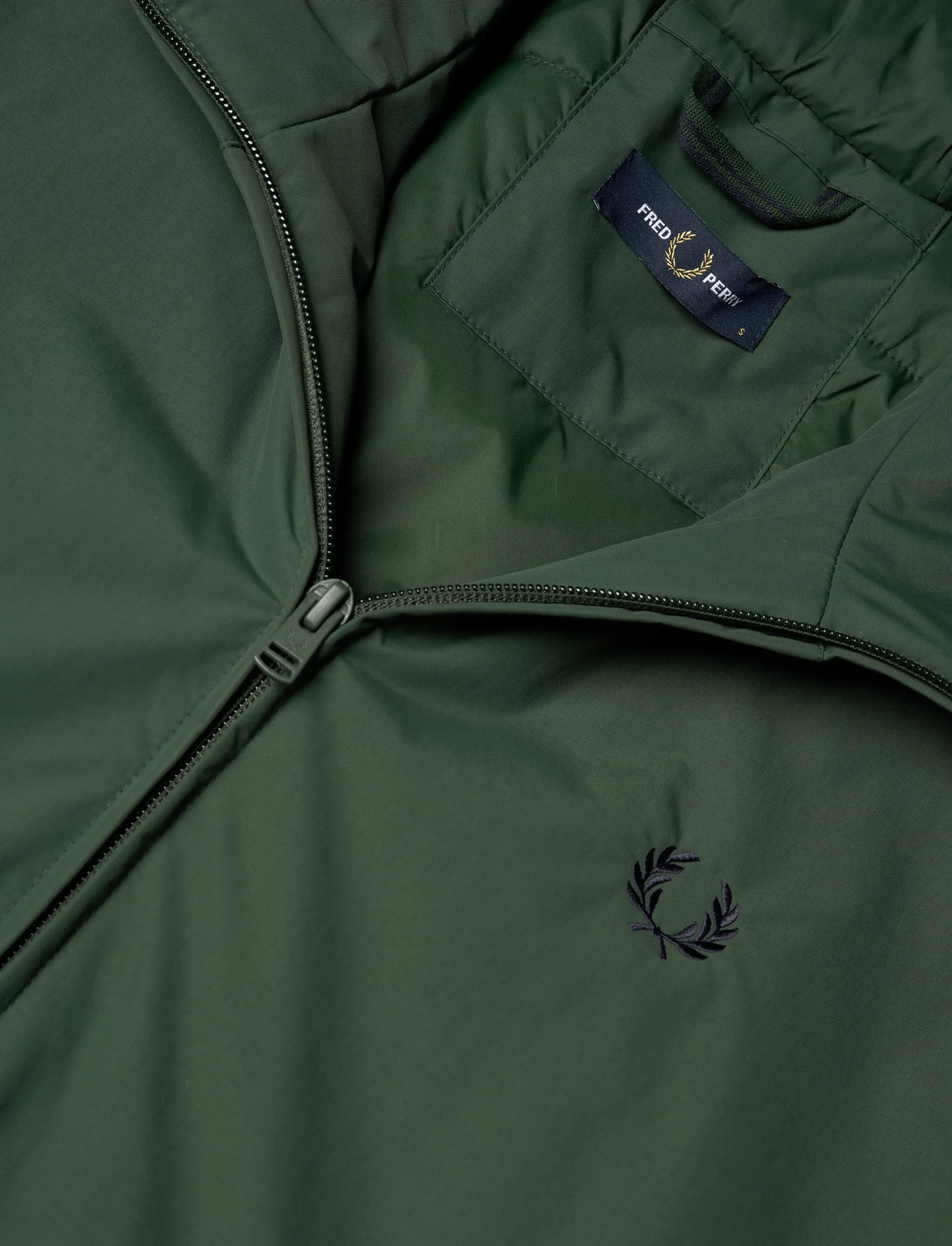 Fred Perry - HOODED BRENTHAM JACKET - kurtki puchowe - court green - 2