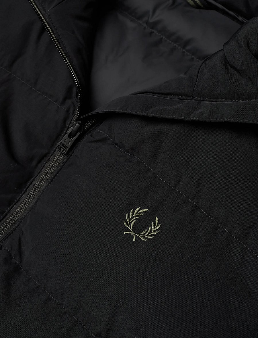 Fred Perry - RAGLAN SLEEVE PADDED JACKET - daunenjacken - black - 2