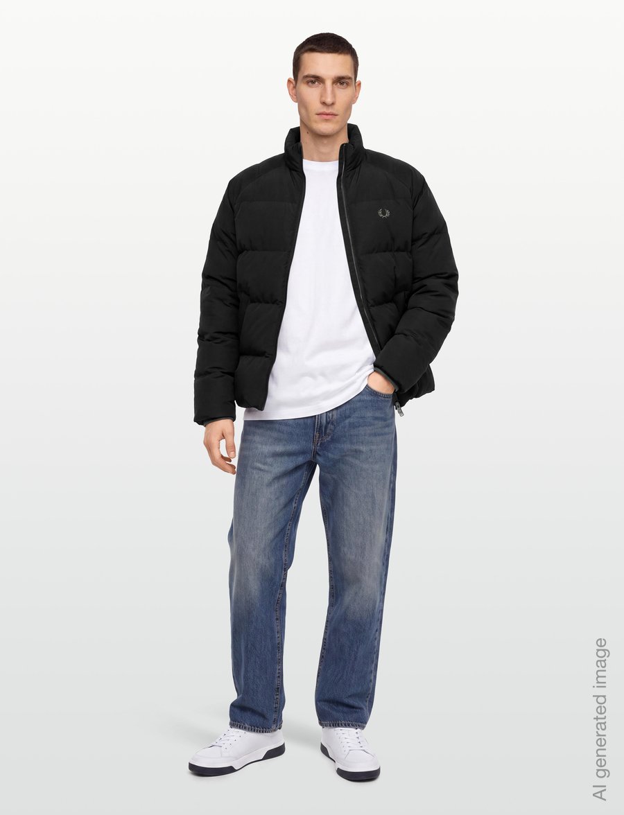 Fred Perry - RAGLAN SLEEVE PADDED JACKET - daunenjacken - black - 0