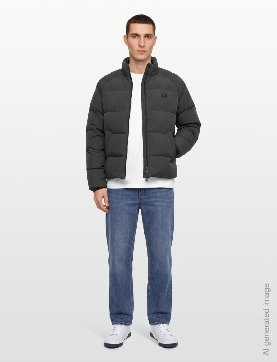 Fred Perry - RAGLAN SLEEVE PADDED JACKET - daunenjacken - field green - 0