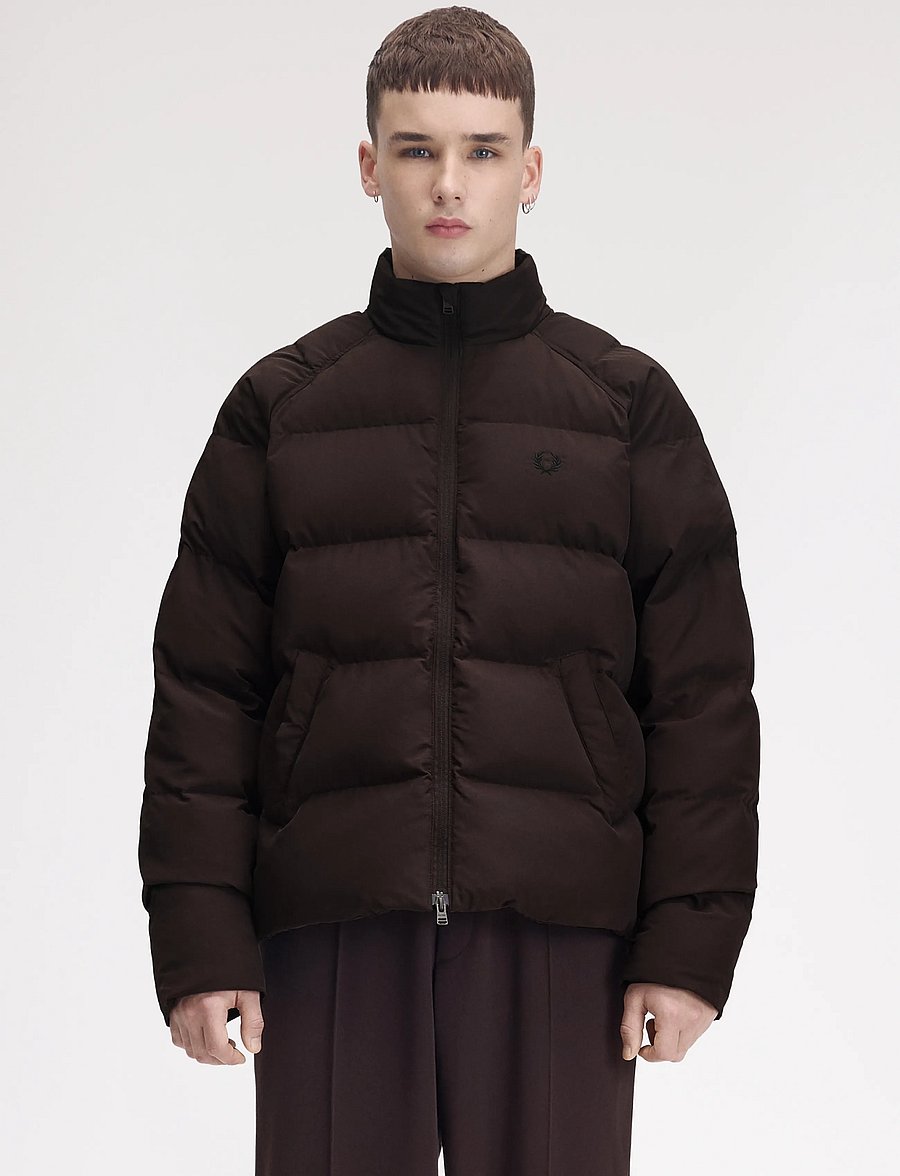 Fred Perry - RAGLAN SLEEVE PADDED JACKET - dunjakker - rich brown - 0
