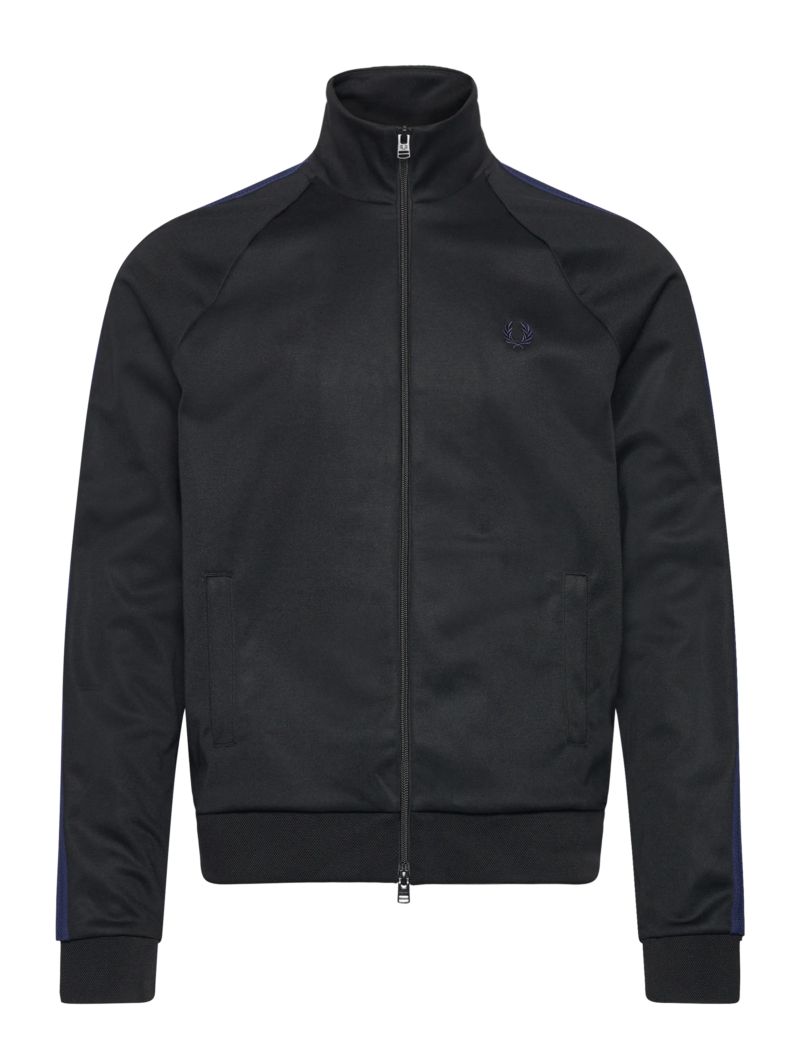 Fred Perry MESH TAPED TRACK JKT - Sweatshirts - BLACK / black