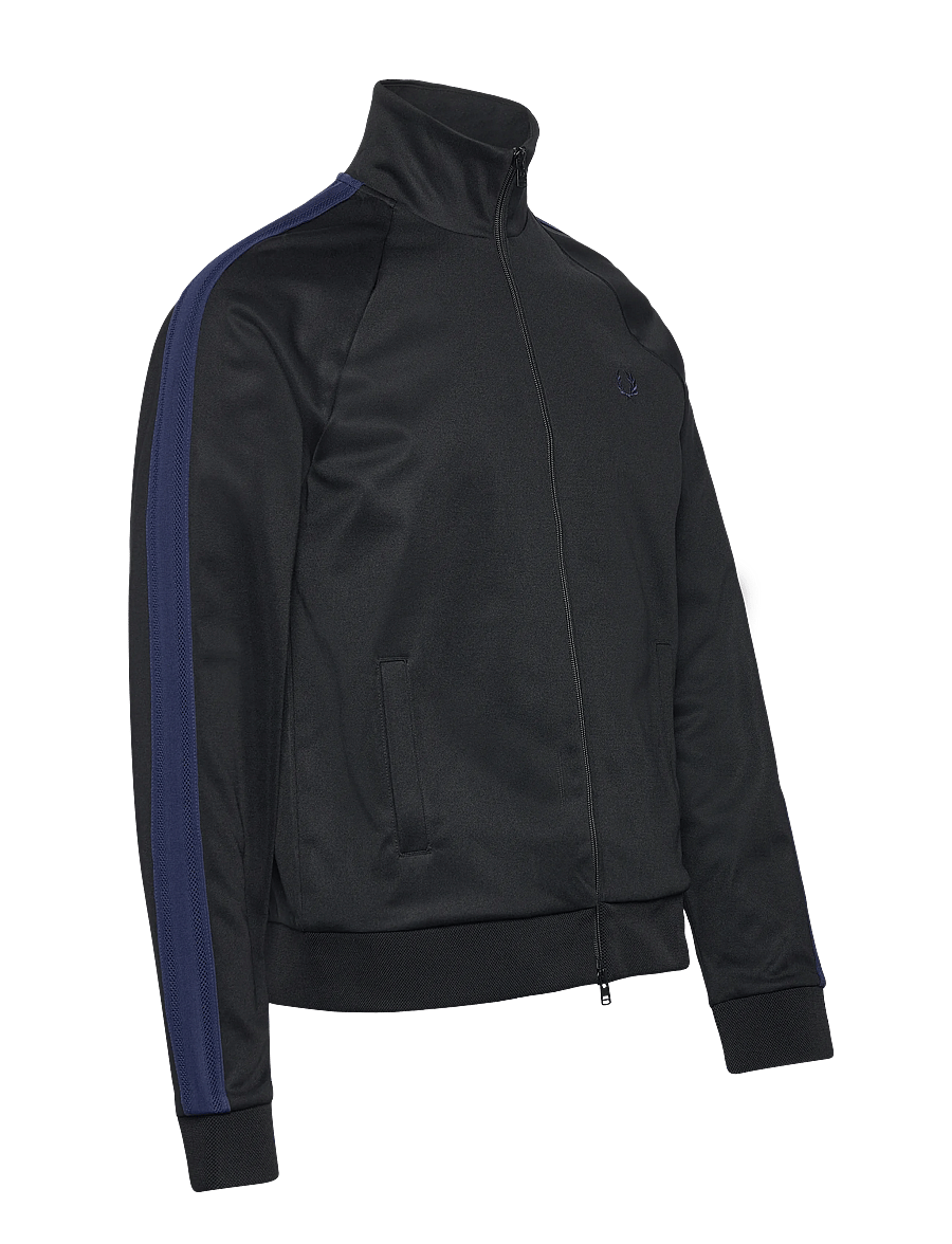 Fred Perry - MESH TAPED TRACK JKT - hettupeysur - black - 2