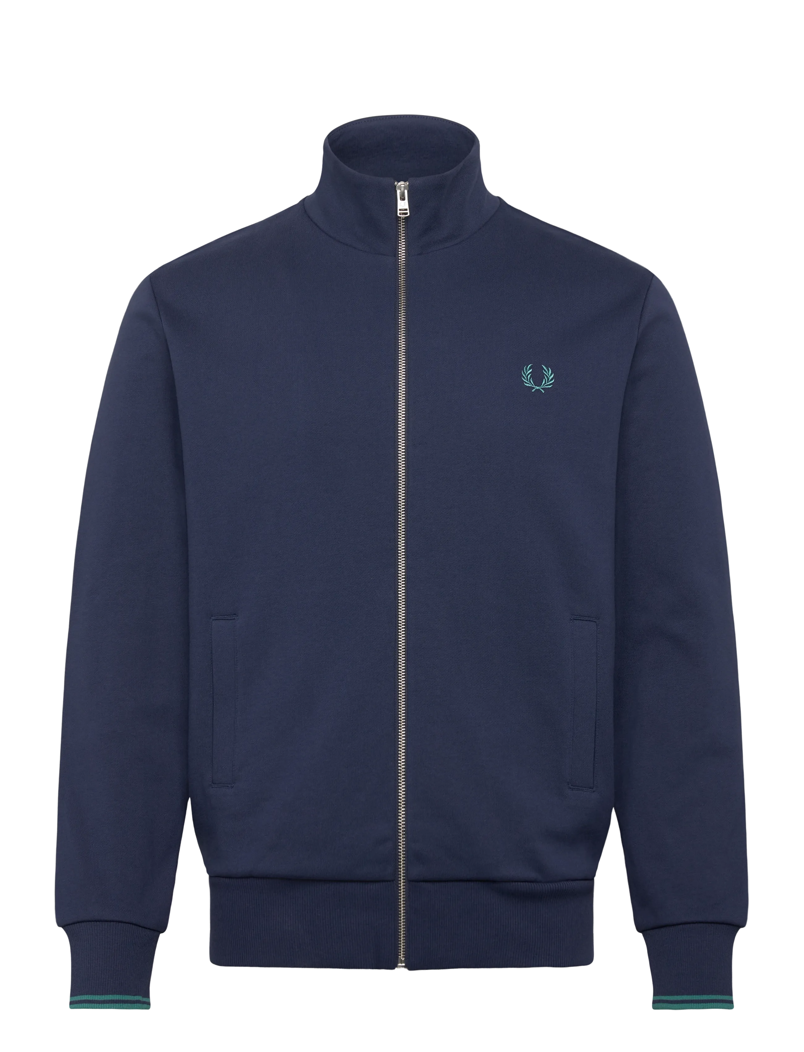 FRED PERRY Zip Through Sweatshirt Navy - M - Herren