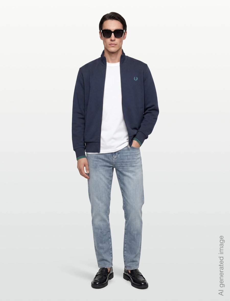 Fred Perry - ZIP THROUGH SWEATSHIRT - sweatshirts - tennis blue - 0