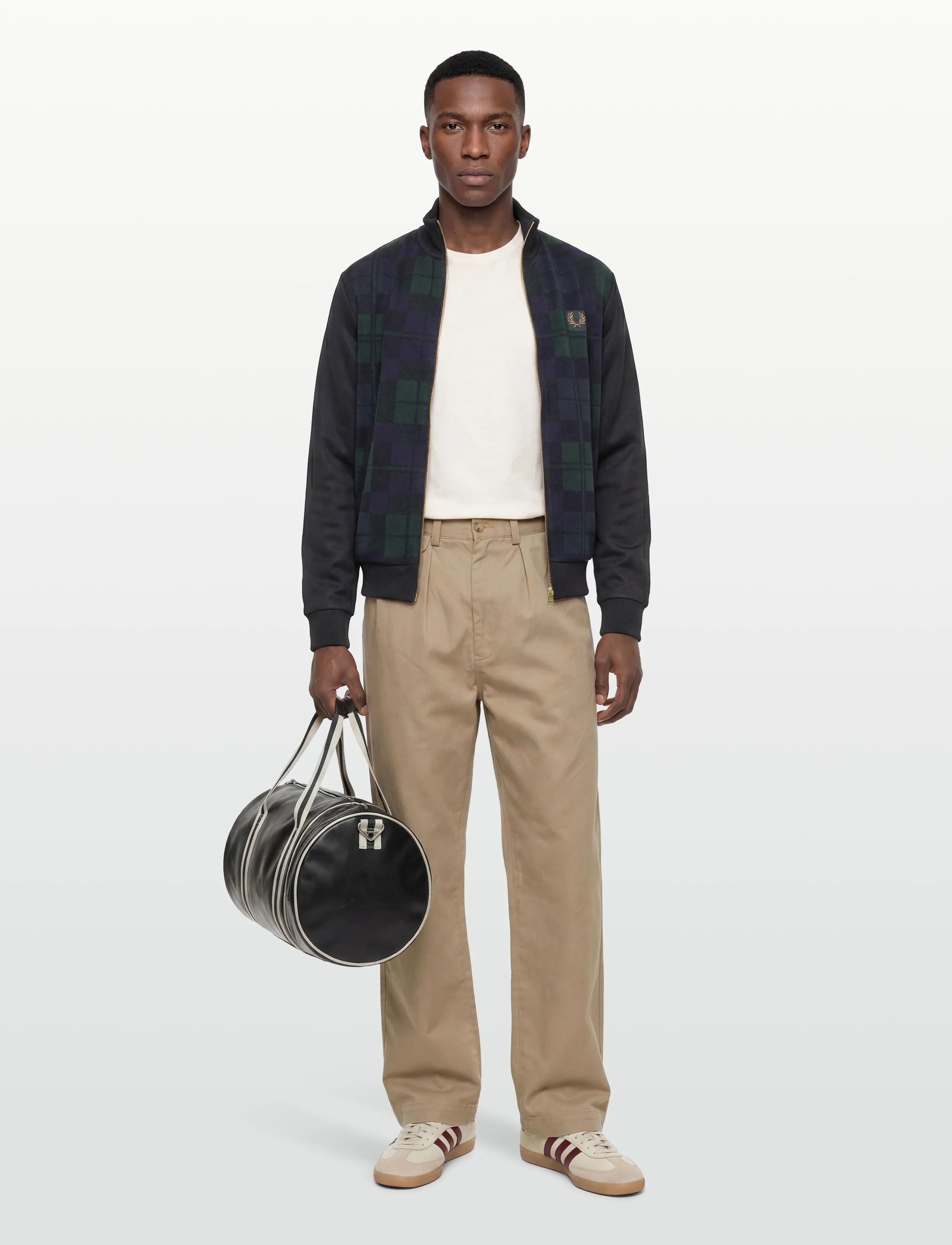 Fred Perry Knitted Front Track Jacket, S, Multi/patterned, Sport Jackets > Sport Training Jackets, Herre