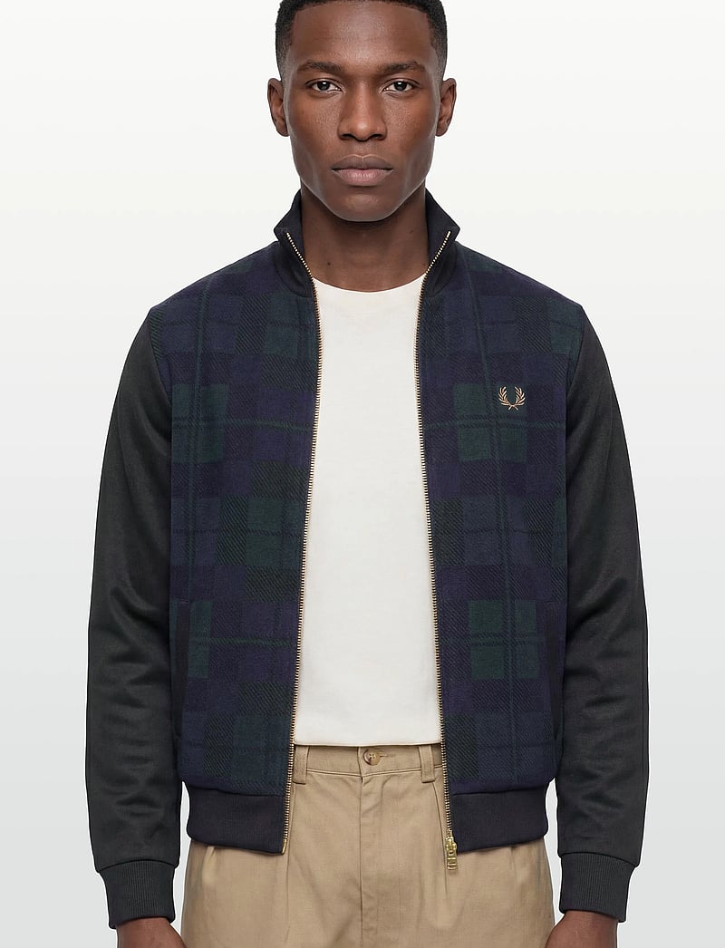 Fred Perry - KNITTED FRONT TRACK JACKET - nach anlass kaufen - black - 3