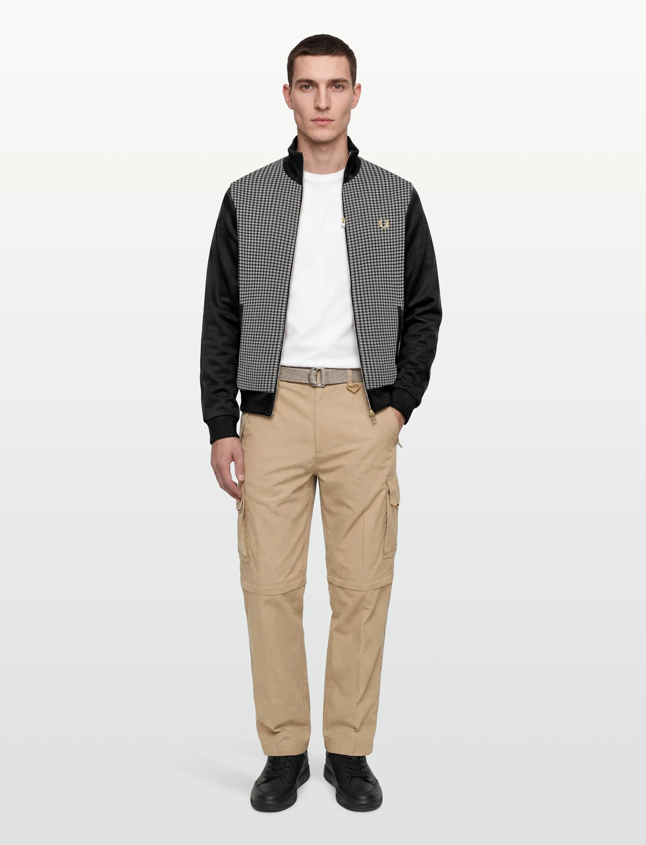 Fred Perry Knitted Front Trk Jkt, XS, Black, Sweatshirts & Hættetrøjer > Sweatshirts, Herre