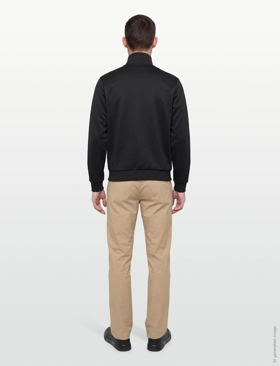 Fred Perry - KNITTED FRONT TRK JKT - truien - black - 4