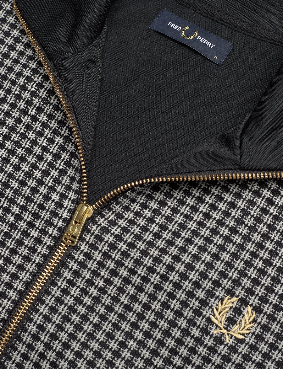 Fred Perry - KNITTED FRONT TRK JKT - truien - black - 5