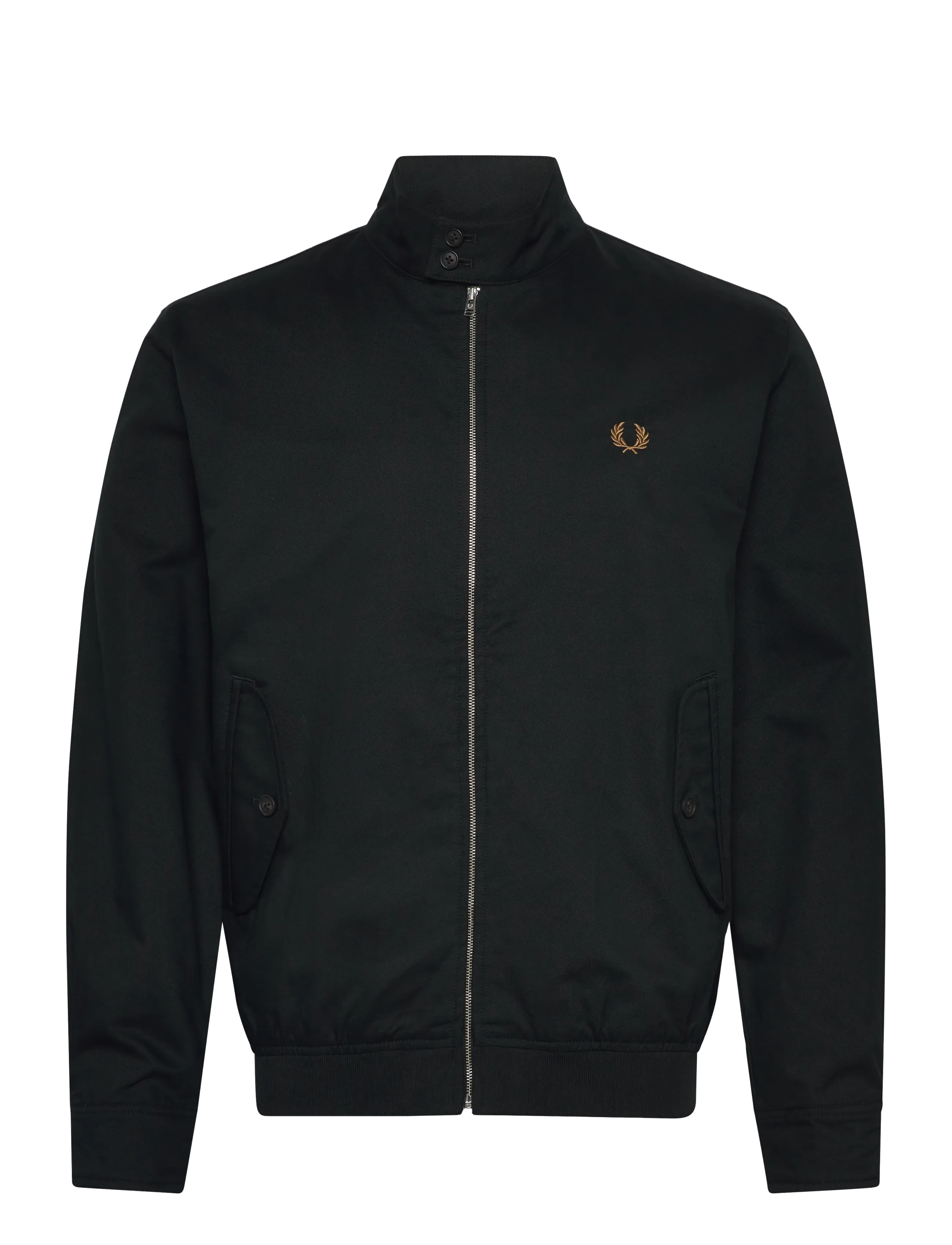 Fred Perry TWILL HARRINGTON JKT - Ytterkläder - BLACK / black