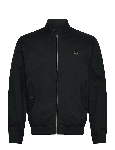 Fred Perry TWILL HARRINGTON JKT - Fred Perry - BLACK / black
