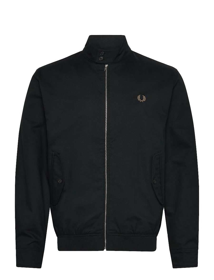 Fred Perry - TWILL HARRINGTON JKT - fall jackets - black - 1