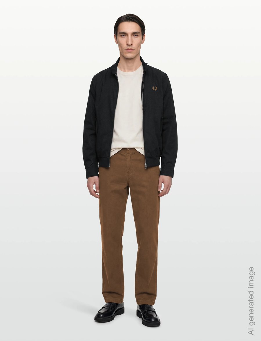 Fred Perry - TWILL HARRINGTON JKT - fall jackets - black - 0