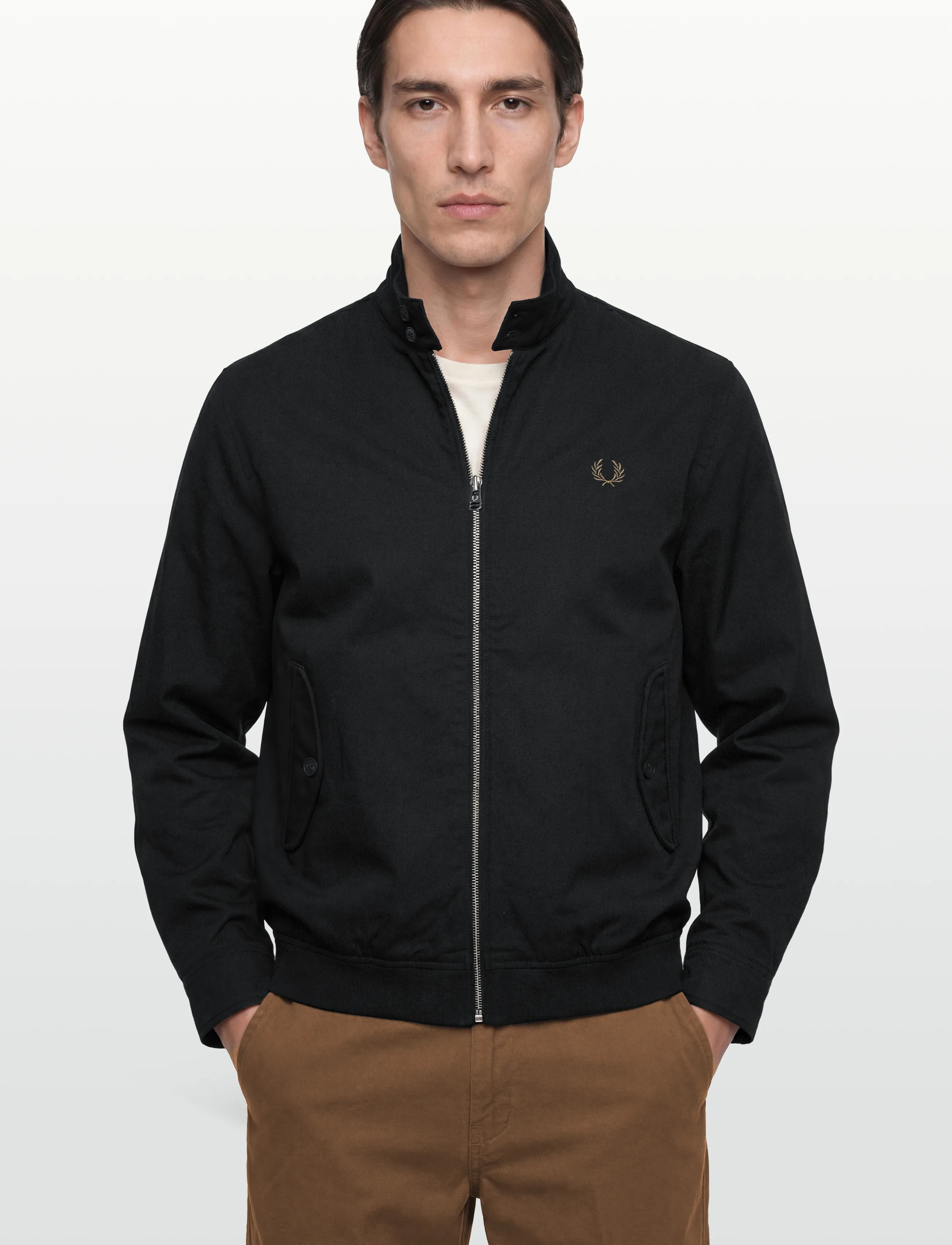 Fred Perry - TWILL HARRINGTON JKT - kevättakit - black - 3